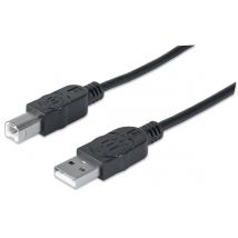 Manhattan USB-A to USB-B Cable. 3m. Male to Male. 480 Mbps (USB 2.0).