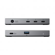 ALOGIC TB4H3TB interface hub Thunderbolt 4 40000 Mbit/s Black. Grey