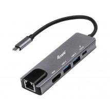 LevelOne Equip 133489 USB-C 5 in1 Multifunction Adapter ; Gigabit RJ45