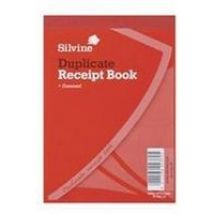 Silvine 63x106mm Duplicate Receipt Book Carbon Gummed Taped Cloth Bind