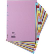 Elba A4 CARD DIVIDERS 20 PART AST