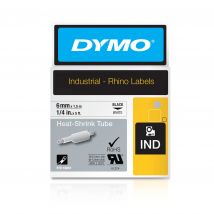 Dymo 18051/S0718260 Heat Shrink Tubes black / white 6mm x 1,5m for Dym