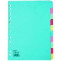 Elba A4 10 PART CARD DIVIDER AST