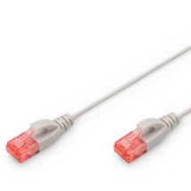 FDL SLIM 1M CAT.6 UTP LSZH PATCH CABLE - GREY (SNAGPROOF)