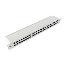 LevelOne Equip 326526 48-Port Cat.6A Shielded Patch Panel; Light Grey