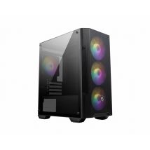 MSI MAG FORGE M100A computer case Micro Tower Black, Transparent