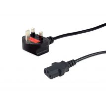 Equip UK Power Cord. C13 to BS1363. 2m. Black . 10A Fuse