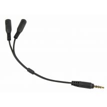 Ampetronic LA-436 audio cable 2 x 3.5mm 3.5mm Black