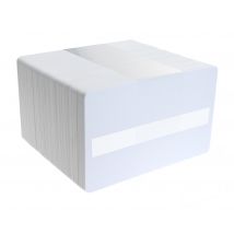 Dyestar Blank White Plastic Cards with Signature Strip (Pack of 100)