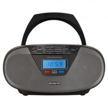 Aiwa BBTU-400BK portable stereo system Analog &amp; digital 6 W FM Bla