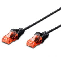 FDL SLIM 1.5M CAT.6 UTP LSZH PATCH CABLE - BLACK (SNAGPROOF)