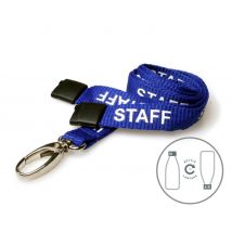 Digital ID 15mm Recycled Royal Blue Staff Lanyards with Metal Lobster
