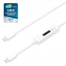 j5create JUCP14 USB-C™ 2.0 to USB-C™ Cable With OLED Dynamic Power Met