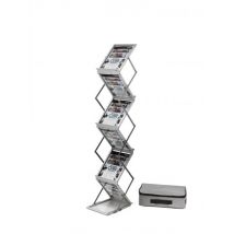 Deflecto Literature Display Floor Standing Folding 6 Shelves A4 Portra