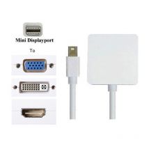 FDL 0.2M MINI DISPLAYPORT TO VGA, HDMI &amp; DVI 3 IN 1 ADAPTOR