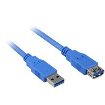 Sharkoon USB 3.0 M>F USB cable 3 m Blue