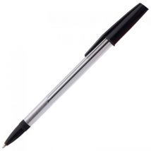ValueX White Box Ballpoint Pen 1.0mm Tip 0.7mm Line Black (Pack 50) -