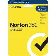 Norton 360 Deluxe 1x 5 Device. 1 Year Retail Licence - 50GB Cloud Stor