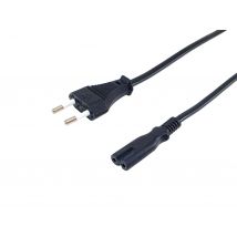 Equip High Quality Power Cord. C7 to 2pin Euro. 1.8m