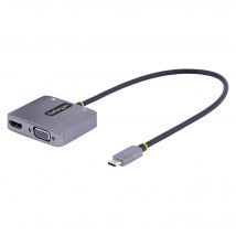 StarTech.com USB C Video Adapter, USB C to HDMI VGA Multiport Adapter,