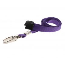 Digital ID 10mm Recycled Plain Purple Lanyards with Metal Lobster Clip