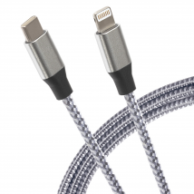 Maplin Lightning Connector to USB-C Cable Braided 27W 1m