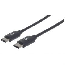 Manhattan USB-C to USB-C Cable. 1m. Male to Male. 480 Mbps (USB 2.0).