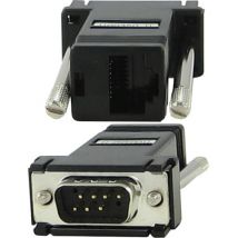 Perle DBA0023 RJ-45 DB-9 Black. Stainless steel