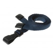 Digital ID 10mm Recycled Plain Dark Blue Lanyards with Plastic J Clip