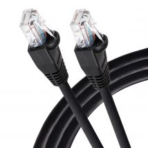 Maplin CAT6 RJ45 Plug UTP Ethernet Network Cable - Black - 3m