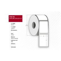 Capture SHIPLABEL105X220-C25 printer label White