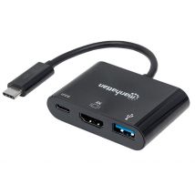 Manhattan USB-C Dock/Hub. Ports (x3): HDMI. USB-A and USB-C. 5 Gbps (U