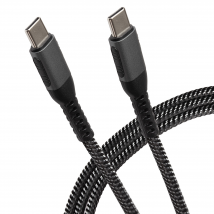 Maplin USB-C to USB-C Cable Braided 60W PD 1m Retail Packaged