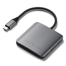 Satechi ST-H4CPDM interface hub USB Type-C 10000 Mbit/s Grey