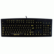 Ceratech Accuratus USB 260 High visibility; full size black keyboard-