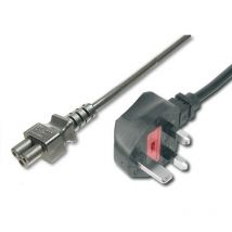 FDL 2M UK MAINS CABLE - UK PLUG TO C5 (CLOVER LEAF) SOCKET