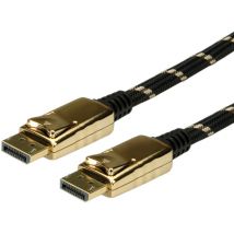 ROLINE 11.04.5649 DisplayPort cable 10 m Black. Gold