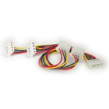 ROLINE Internal Y-Power Cable. 4-pin HDD to 4x 4-pin HDD (90°) 0.15 m