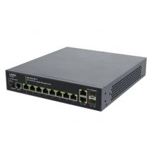 Luxul Wireless 8 PoE+ | 2 RJ45 | 2 SFP Front-Facing Ports - 1Gb L2/L3