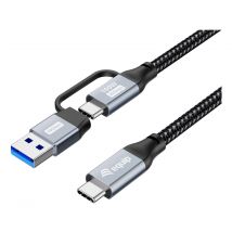 Equip 128431 USB cable USB 3.2 Gen 2x2 1 m USB A/USB C USB C Black