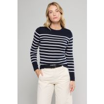 Pull marin rayé Briac - laine mérinos