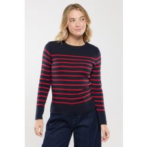 Pull marin rayé Briac - laine mérinos