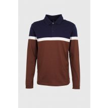 ARMOR-LUX Polo bicolore - coton lourd Homme Acajou/Milk/Marine deep M