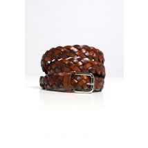Ceinture tressée femme - cuir