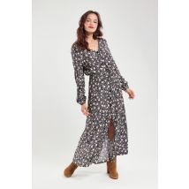 Robe longue fleurie - cupro