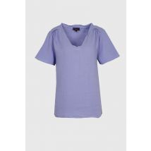 T-shirt col V - lin