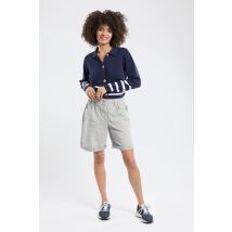 Short élastiqué - coton lin