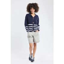 Cardigan col polo - coton