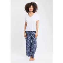 Pyjama motifs fleurs  - coton