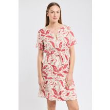 Robe motifs végétaux - lin